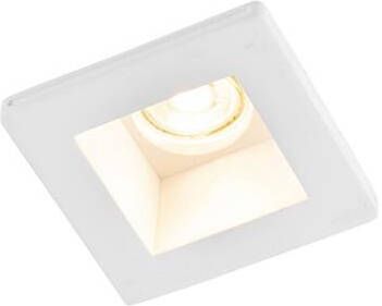 QAZQA Inbouwspot wit 12cm vierkant Gypsy Stucco