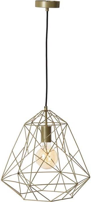 QAZQA Industriële hanglamp goud Framework Basic
