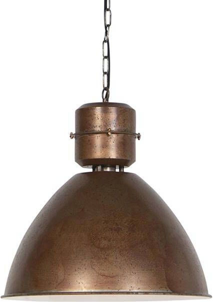 QAZQA Industriële hanglamp roestbruin Flynn