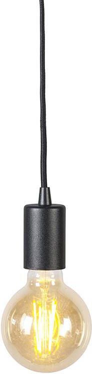 QAZQA Industriële hanglamp zwart rond Facil