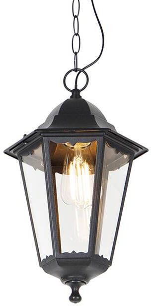 QAZQA Klassieke buiten hanglamp zwart IP44 Havana