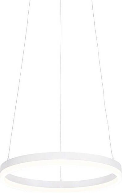QAZQA Design hanglamp wit 40 cm incl. LED 3-staps dimbaar Anello