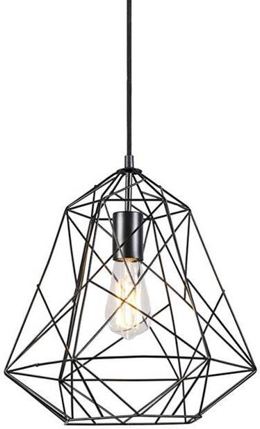 QAZQA Smart industriële hanglamp zwart incl. wifi ST64 Framework