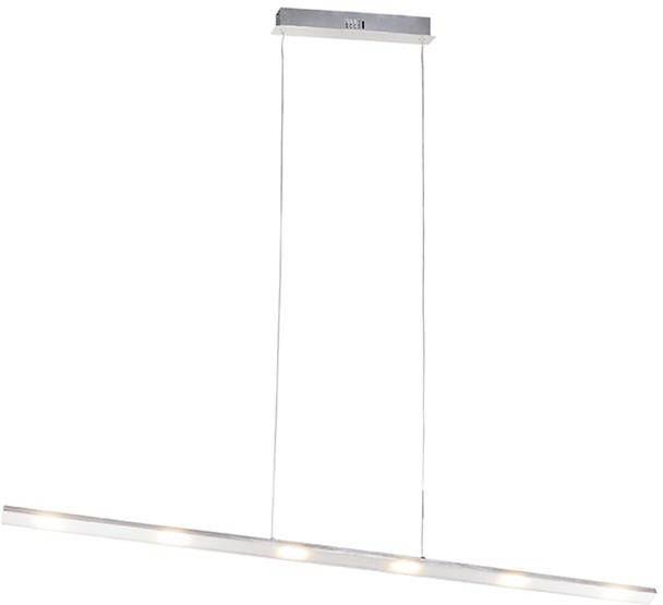 QAZQA Design hanglamp staal met touch-dimmer incl. LED Platina