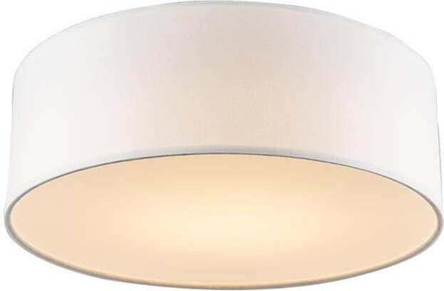 QAZQA Plafondlamp wit 30 cm incl. LED Drum LED