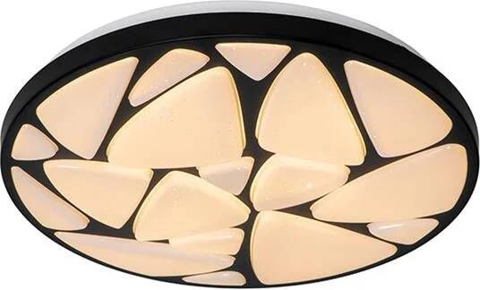 QAZQA Moderne plafondlamp zwart 39 cm incl. LED en dimmer Marian