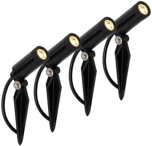 QAZQA LED Tuinspot garly Zwart Modern L 24cm