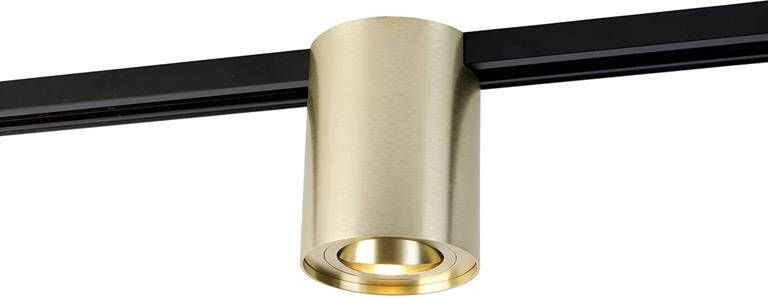 QAZQA Moderne 1-fase railspot goud Iconic Rondoo Up