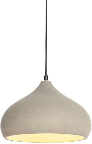 QAZQA Moderne hanglamp zwart met betonnen kap Nick