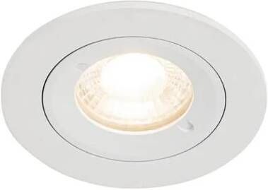 QAZQA Moderne inbouwspot wit rond IP44 Xena Round