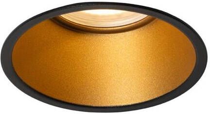 QAZQA Moderne inbouwspot zwart met goud GU10 50mm IP44 Dept