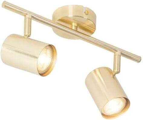 QAZQA Moderne plafondlamp messing 2-lichts verstelbaar Jeana