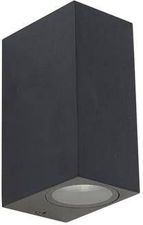 QAZQA Moderne wandlamp zwart 2-lichts IP44 Baleno