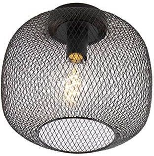 QAZQA Moderne zwarte plafondlamp Bliss Mesh