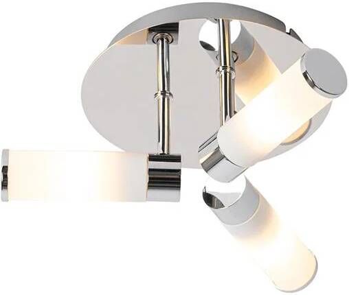 QAZQA Moderne badkamer plafondlamp chroom 3-lichts IP44 Bath