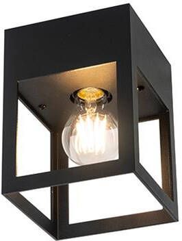 QAZQA Moderne plafondlamp zwart kubus Cela