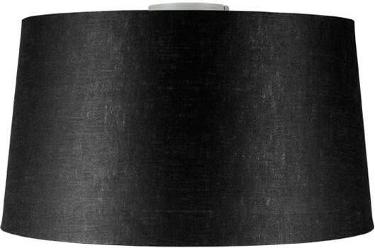 QAZQA Moderne plafondlamp wit met zwarte kap 45 cm Combi