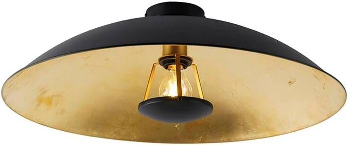QAZQA Vintage plafondlamp zwart met goud 60 cm Emilienne