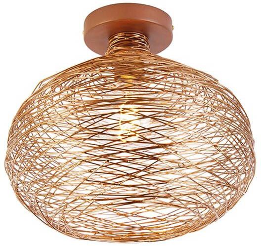 QAZQA Design plafondlamp koper Sarella