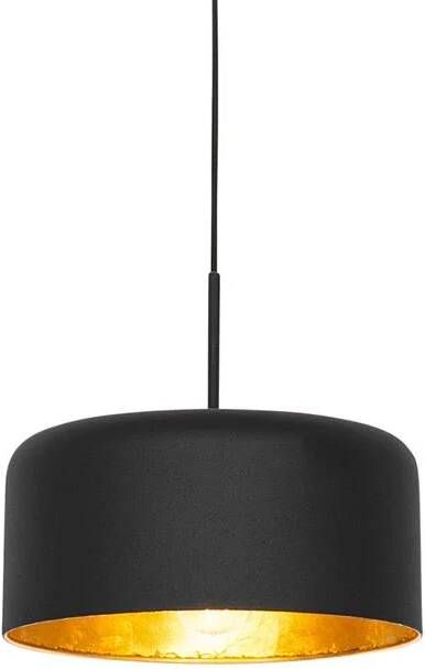 QAZQA Retro hanglamp zwart met gouden binnenkant Jinte