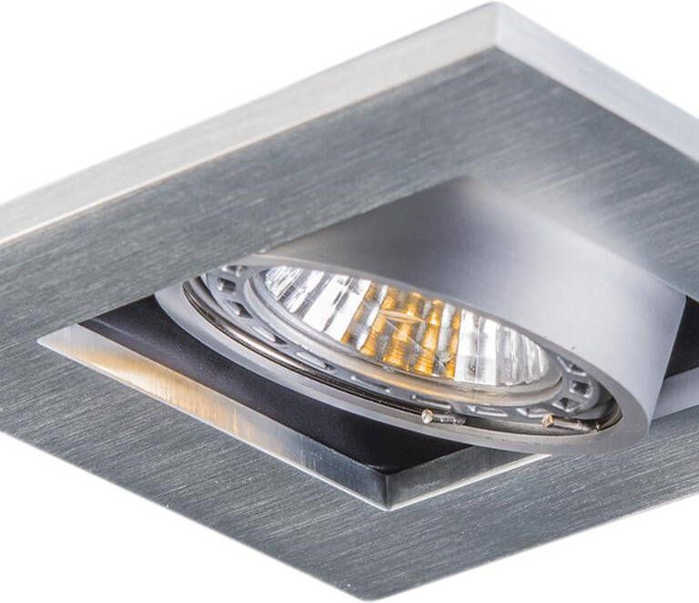 QAZQA Set van 10 inbouwspots aluminium Qure