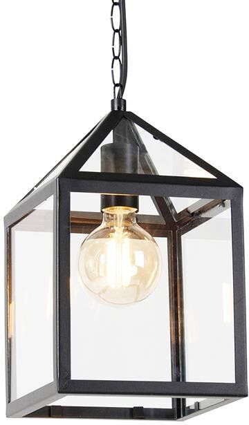 QAZQA Smart buiten hanglamp zwart IP23 incl. Wifi G95 Amsterdam