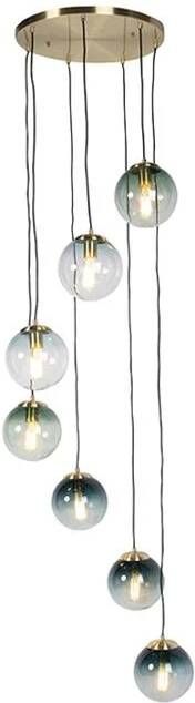 QAZQA Smart hanglamp messing 7-lichts incl. Wifi ST64 Pallon