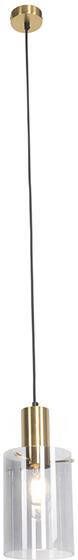QAZQA Smart hanglamp messing met smoke glas incl. Wifi A60 Vidra