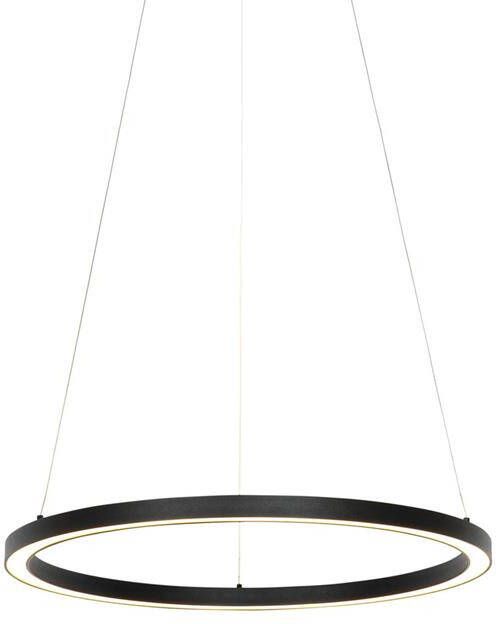QAZQA Smart hanglamp zwart 60 cm incl. LED en RGBW Girello