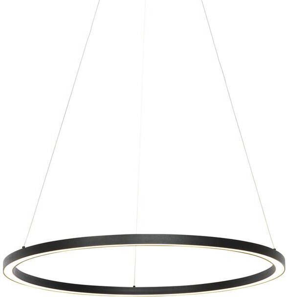 QAZQA Smart hanglamp zwart 80 cm incl. LED en RGBW Girello