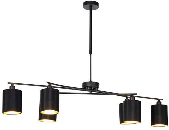 QAZQA Smart hanglamp zwart verstelbaar incl. 6 Wifi B35 Lofty