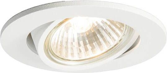 QAZQA Smart inbouwspot wit kantelbaar incl. wifi GU10 Cisco