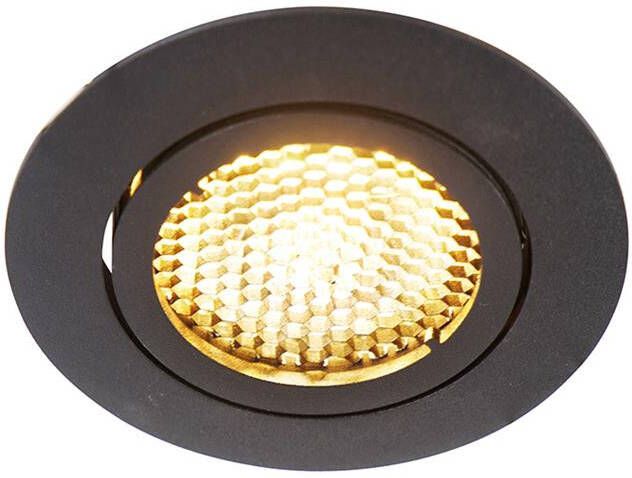 QAZQA Smart inbouwspot zwart incl. WiFi GU10 verstelbaar Ude Honey
