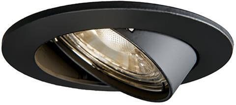 QAZQA Smart inbouwspot zwart kantelbaar incl. Wifi GU10 Edu
