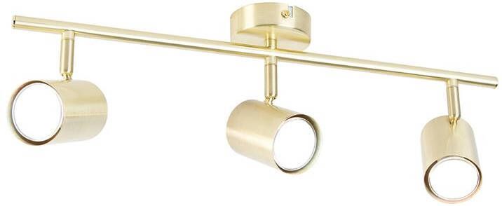 QAZQA Smart plafondlamp messing verstelbaar incl. 3 Wifi GU10 Jeana