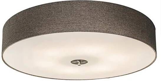 QAZQA Smart plafondlamp taupe 70 cm incl. 6 Wifi A60 Drum Jute