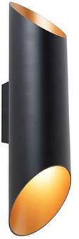 QAZQA Smart wandlamp zwart 9 6 cm incl. 2 Wifi GU10 Organo