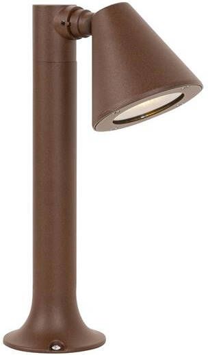 QAZQA Modern buiten paaltje roestbruin 30 cm IP44 verstelbaar Ciara