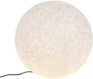 QAZQA staande Buitenlamp nura Grijs Modern D 56cm