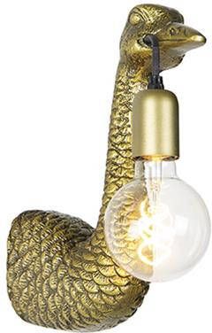 QAZQA Vintage wandlamp messing Animal Camel bird