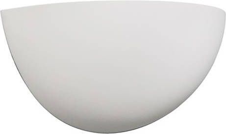 QAZQA Moderne wandlamp wit gips halfrond Britt