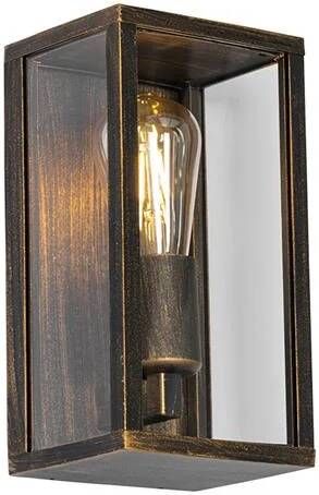 QAZQA Vintage wandlamp antiek goud 26 cm IP44 Charlois