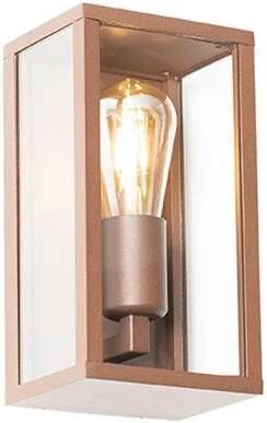 QAZQA Industriële wandlamp roestbruin 26 cm IP44 Charlois