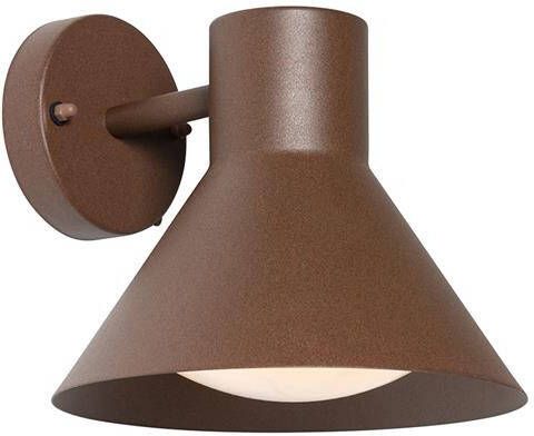 QAZQA Industriële buitenwandlamp roestbruin kegel IP44 Natas