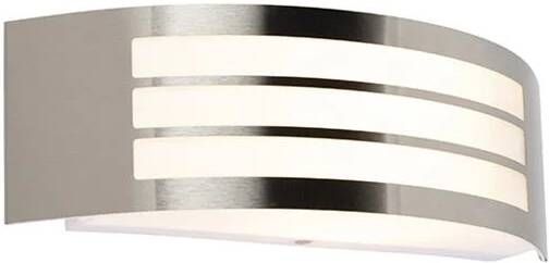 QAZQA Moderne wandlamp staal RVS IP44 Sapphire Deluxe