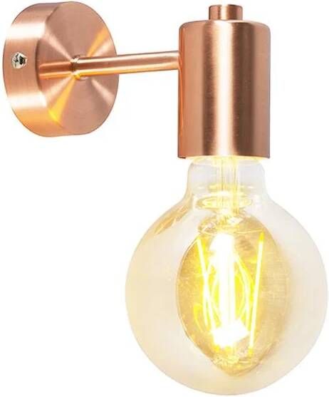 QAZQA Art deco wandlamp koper kantelbaar Facil