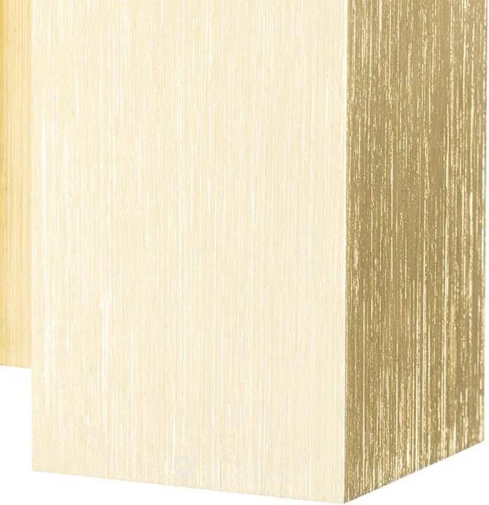 QAZQA Moderne wandlamp goud vierkant 2-lichts Sandy