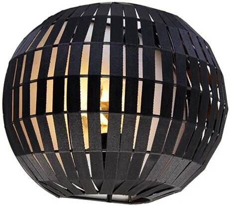 QAZQA Moderne wandlamp zwart Zoë