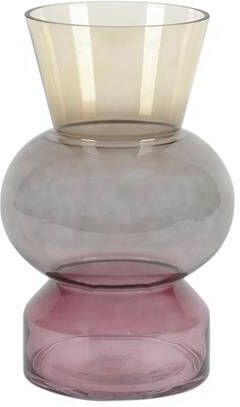 Rasteli Vaas Trioble Glas 3 kleuren D 20 cm H 31.5 cm