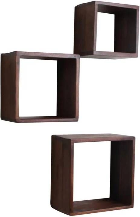 Raw Materials Factory cube open wandplank (set van 3)